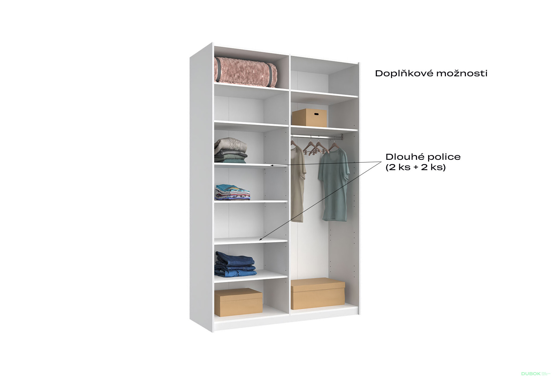 Skříň s posuvnými dveřmi Lili 1,5x2,4m (Dveře Lesklý Kašmír), série N Lily - Fotografie 6 Fotografie 6 - Skříň s posuvnými dveřmi Lili 1,5x2,4m (Dveře Lesklý Kašmír), série N Lily