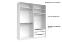 Skříň s posuvnými dveřmi 2.0x2.4m (Dveře Lesklý Kašmír/Zrcadlo), série N Lily - Fotografie 6 Fotografie 6 - Skříň s posuvnými dveřmi 2.0x2.4m (Dveře Lesklý Kašmír/Zrcadlo), série N Lily