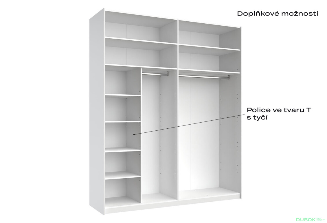 Skříň s posuvnými dveřmi 2.0x2.4m (Dveře Lesklý Kašmír/Zrcadlo), série N Lily - Fotografie 10 Fotografie 10 - Skříň s posuvnými dveřmi 2.0x2.4m (Dveře Lesklý Kašmír/Zrcadlo), série N Lily