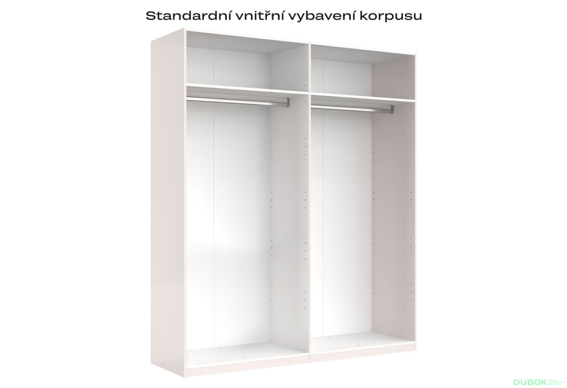 Fotografie 5 - Skříň 4dveřová s zrcadlem Lesklý kašmír série N Lily