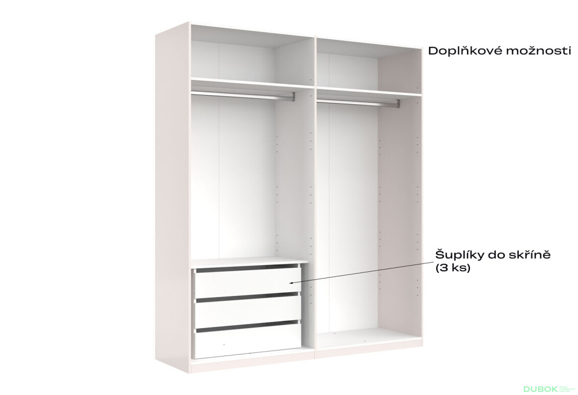 Skříň 4dveřová s zrcadlem Lesklý kašmír série N Lily - Fotografie 6 Fotografie 6 - Skříň 4dveřová s zrcadlem Lesklý kašmír série N Lily