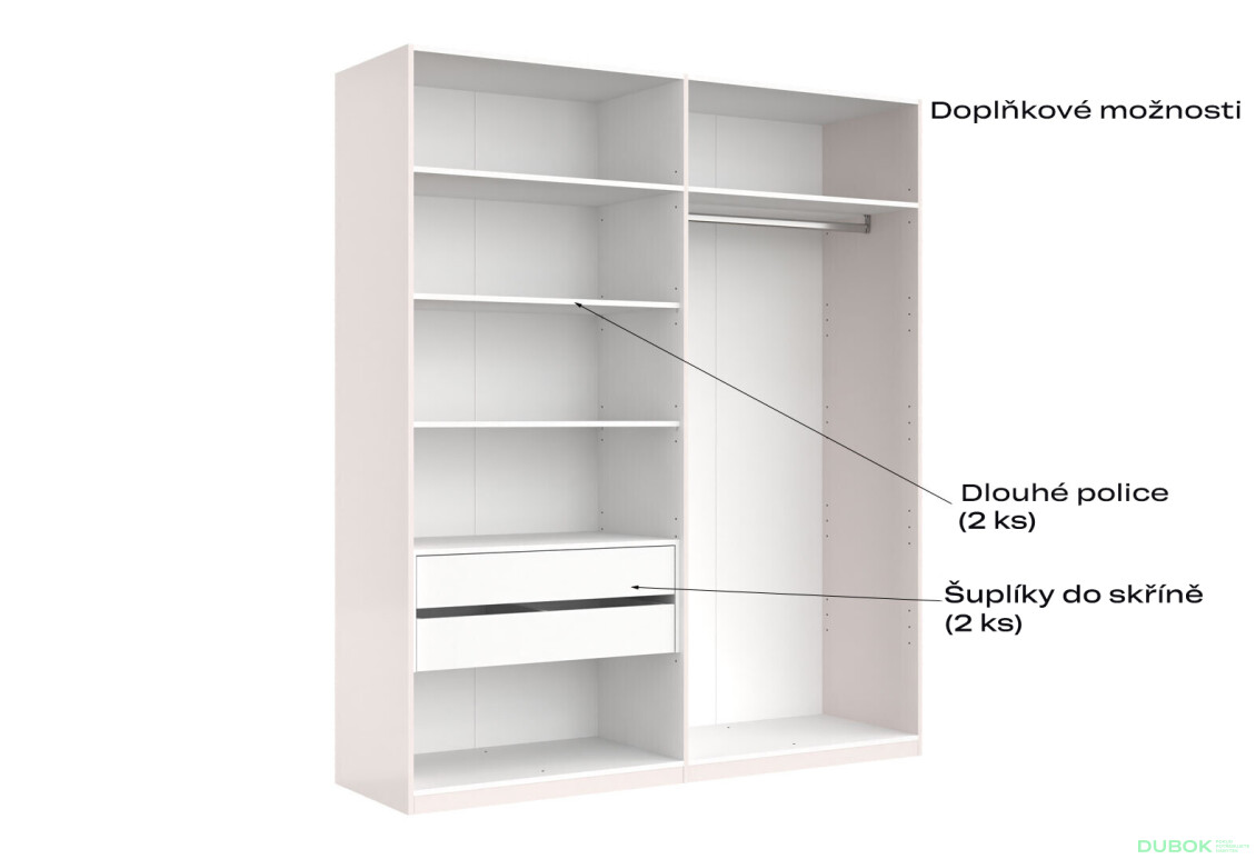 Skříň 4dveřová s zrcadlem Lesklý kašmír série N Lily - Fotografie 8 Fotografie 8 - Skříň 4dveřová s zrcadlem Lesklý kašmír série N Lily