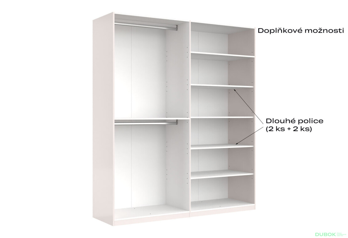 Skříň 4dveřová s zrcadlem Lesklý kašmír série N Lily - Fotografie 11 Fotografie 11 - Skříň 4dveřová s zrcadlem Lesklý kašmír série N Lily