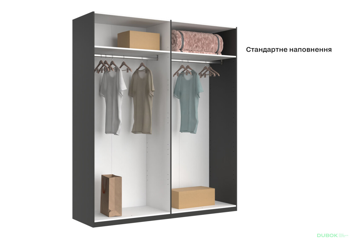 Fotografie 15 - Skříň 4dv Lesklá Černá série N Enni