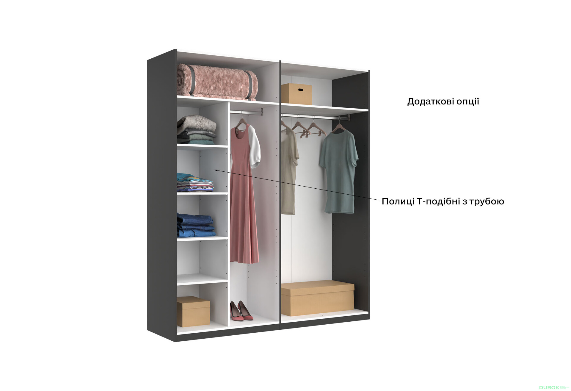 Fotografie 6 - Skříň 4dv Lesklá Černá série N Enni