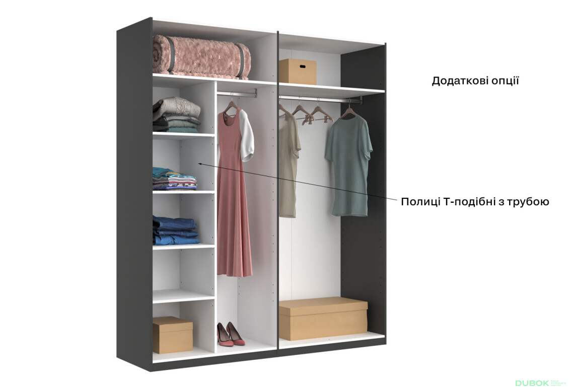 Fotografie 6 - Skříň 4dv Lesklá Černá série N Enni