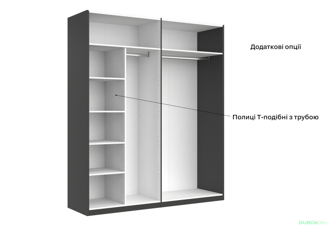 Fotografie 12 - Skříň 4dv Lesklá Černá série N Enni