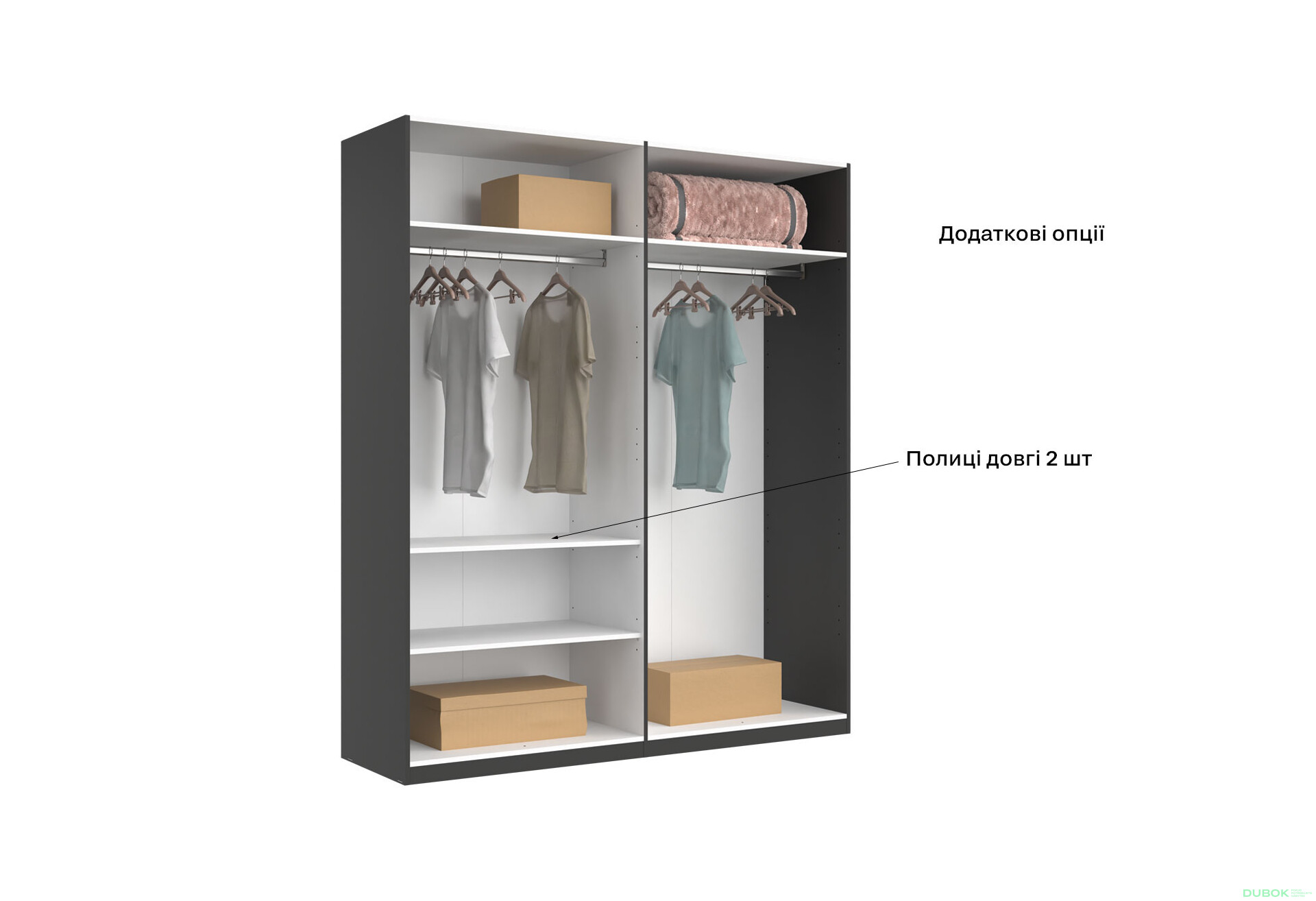 Fotografie 14 - Skříň 4dv Lesklá Černá série N Enni