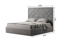 Postel Viva 1.8 Šedý velvet, s výklopným rámem Viva - Fotografie 3 Fotografie 3 - Postel Viva 1.8 Šedý velvet, s výklopným rámem Viva