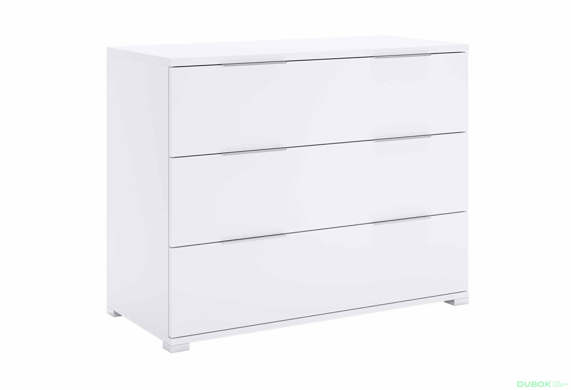 Komoda 3šx Super Mat Bílá Barton