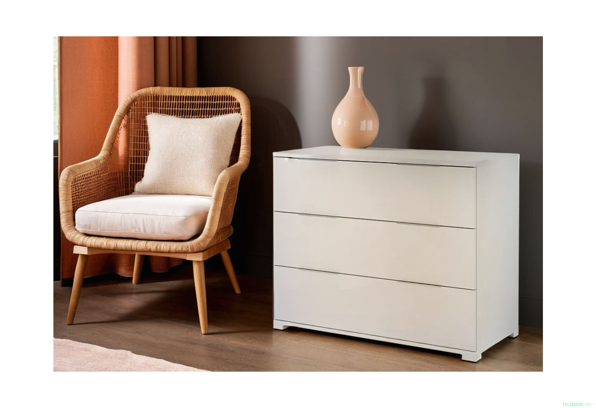 Komoda 3šx Super Mat Bílá Barton - Fotografie 2 Fotografie 2 - Komoda 3šx Super Mat Bílá Barton