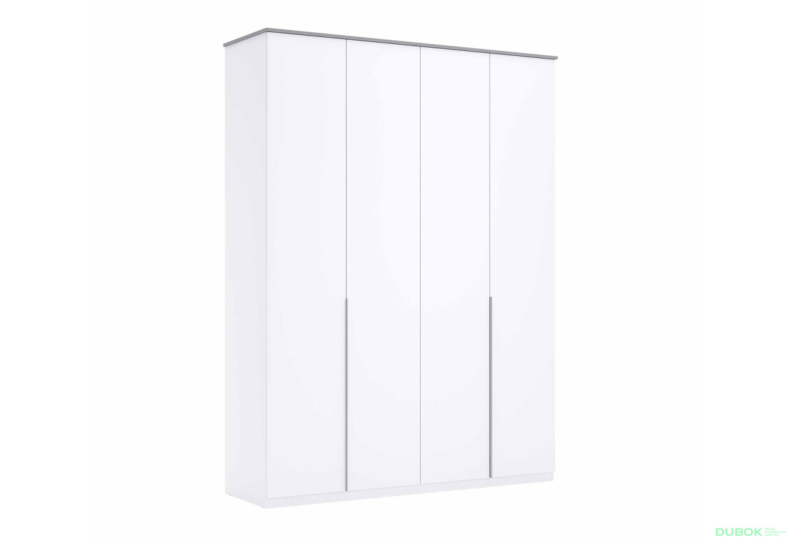 Skříň 4dveřová Bez zrcadel Super Mat Bílá série N Barton - Fotografie 3 Fotografie 3 - Skříň 4dveřová Bez zrcadel Super Mat Bílá série N Barton