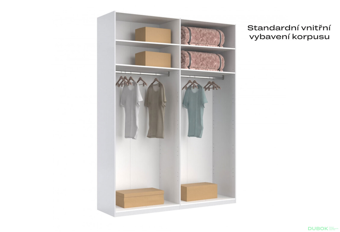 Skříň 4dveřová Bez zrcadel Super Mat Bílá série N Barton - Fotografie 6 Fotografie 6 - Skříň 4dveřová Bez zrcadel Super Mat Bílá série N Barton