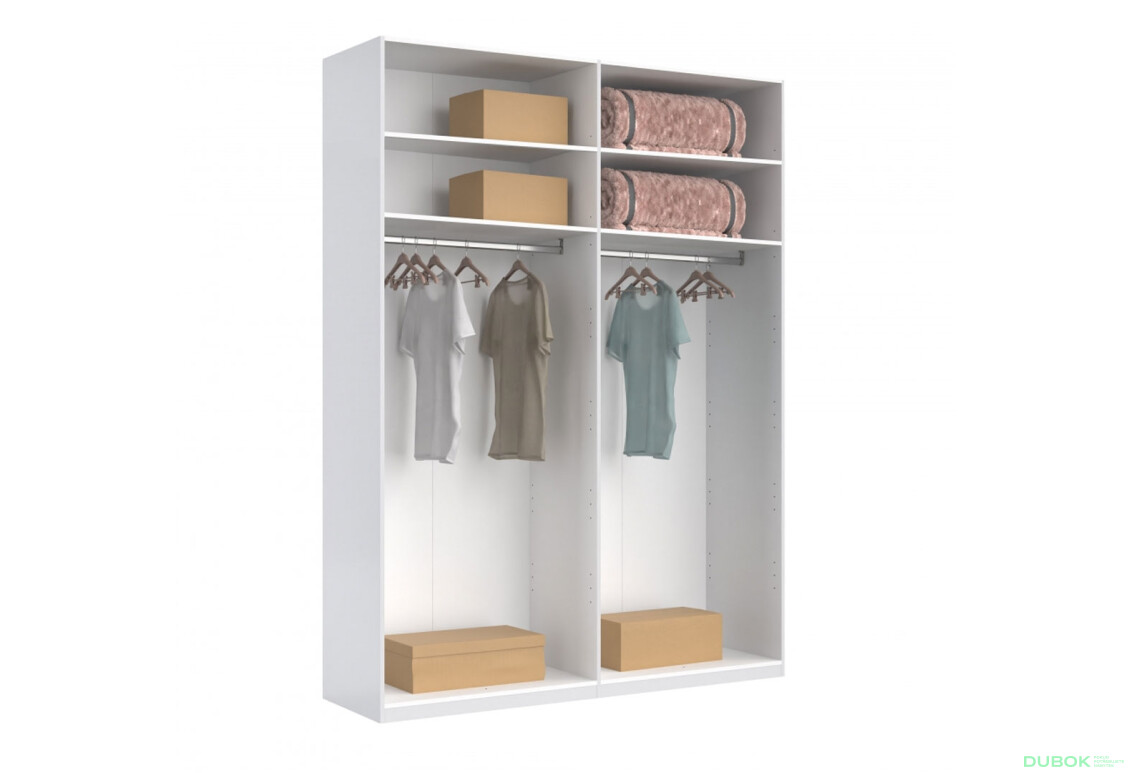 Skříň 4dveřová Bez zrcadel Super Mat Bílá série N Barton - Fotografie 5 Fotografie 5 - Skříň 4dveřová Bez zrcadel Super Mat Bílá série N Barton