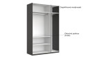 Skříň 3dv bez zrcadel série N, grafit Doni - Fotografie 4 Fotografie 4 - Skříň 3dv bez zrcadel série N, grafit Doni