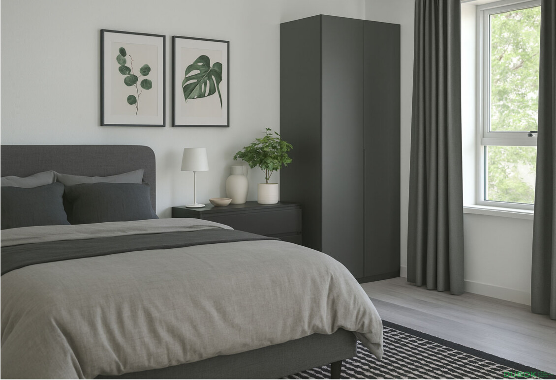 Skříň 2d bez zrcadel, série H, grafit Doni - Fotografie 2 Fotografie 2 - Skříň 2d bez zrcadel, série H, grafit Doni