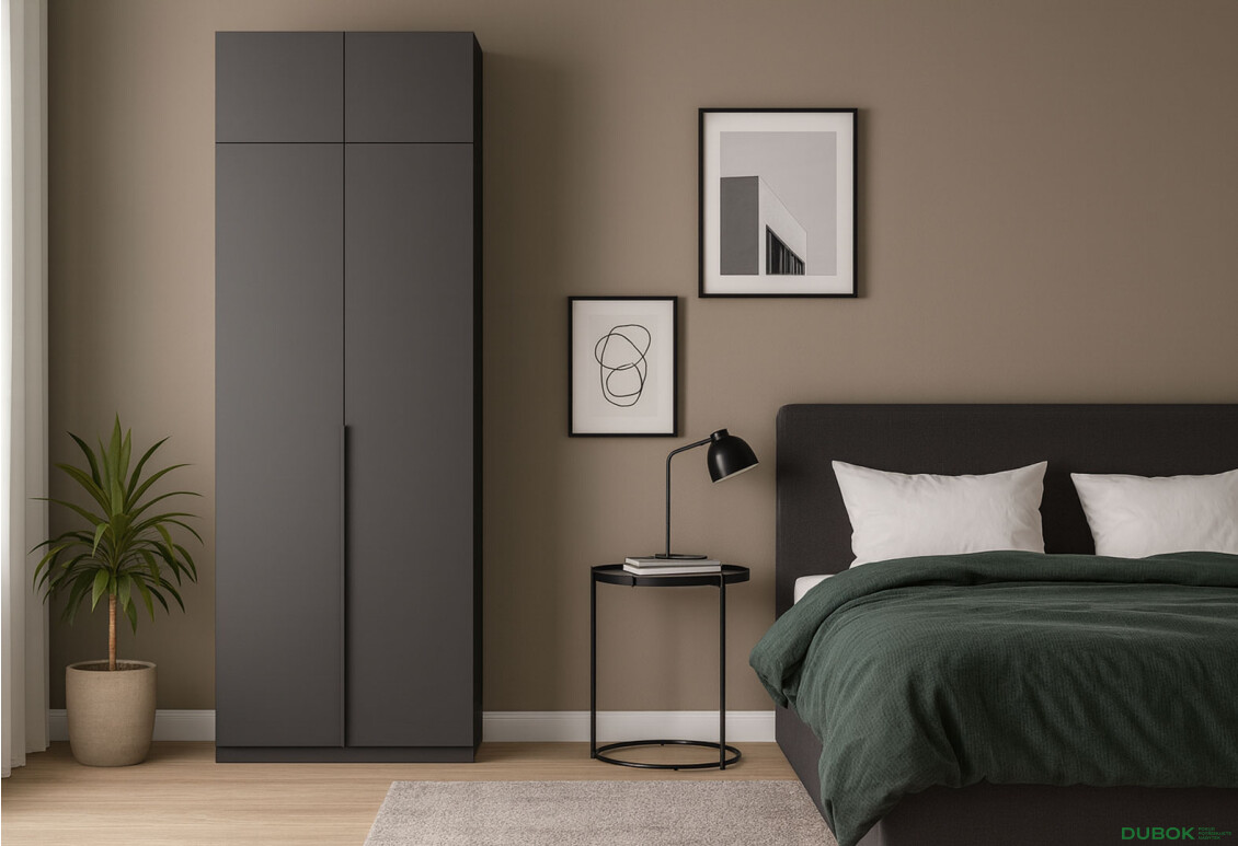 Fotografie 2 - Skříň Doni 2D s antresolí bez zrcadel, série N, grafit