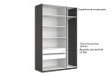 Skříň 3dv bez zrcadel série N, grafit Dominika - Fotografie 8 Fotografie 8 - Skříň 3dv bez zrcadel série N, grafit Dominika