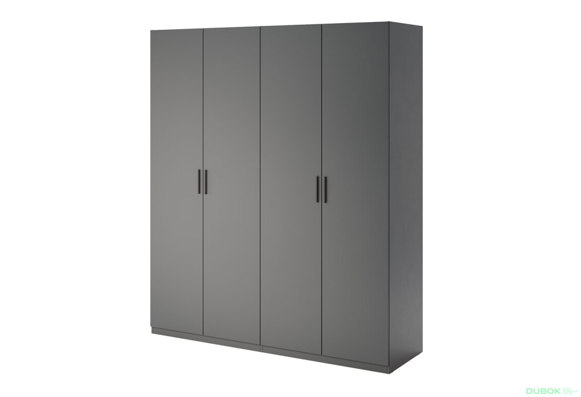 Skříň 4d bez zrcadel, série N, grafit Dominika - Fotografie 1 Fotografie 1 - Skříň 4d bez zrcadel, série N, grafit Dominika
