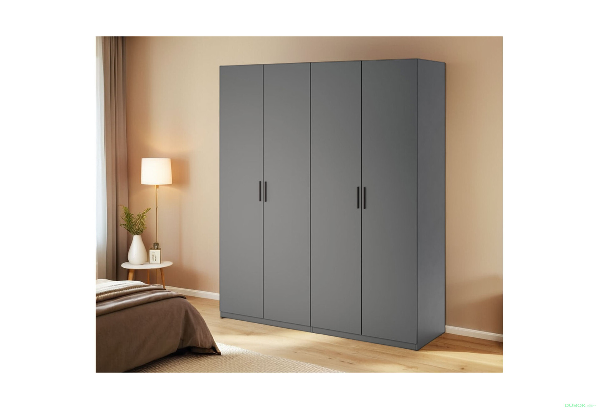 Skříň 4d bez zrcadel, série N, grafit Dominika - Fotografie 4 Fotografie 4 - Skříň 4d bez zrcadel, série N, grafit Dominika