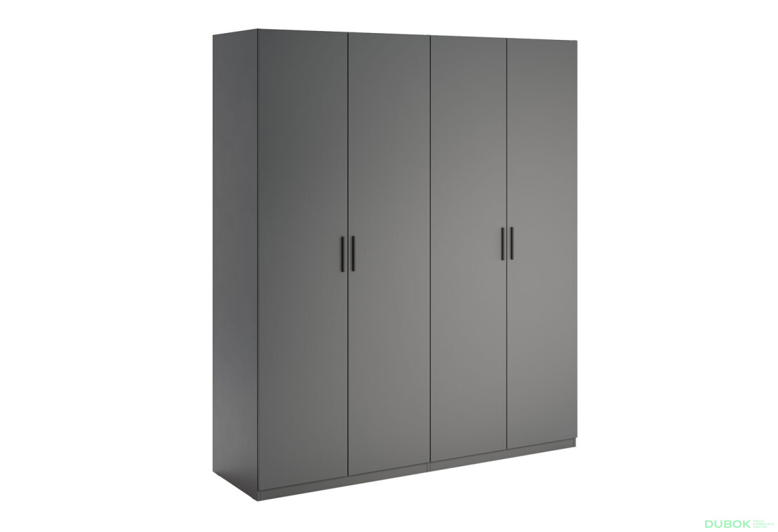 Skříň 4d bez zrcadel, série N, grafit Dominika - Fotografie 5 Fotografie 5 - Skříň 4d bez zrcadel, série N, grafit Dominika