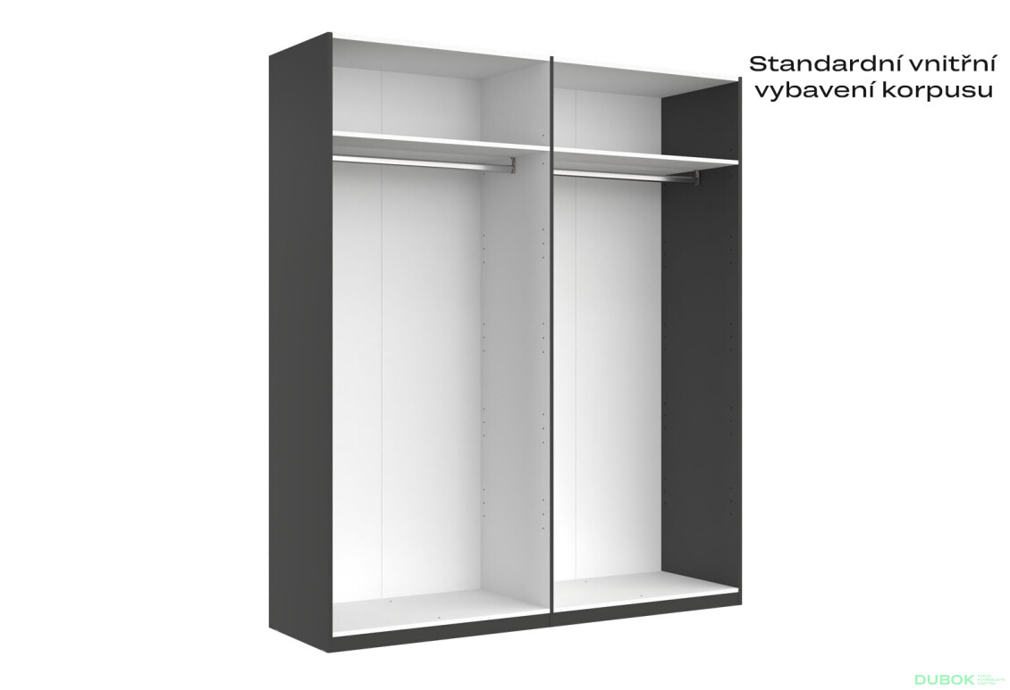 Skříň 4d bez zrcadel, série N, grafit Dominika - Fotografie 6 Fotografie 6 - Skříň 4d bez zrcadel, série N, grafit Dominika
