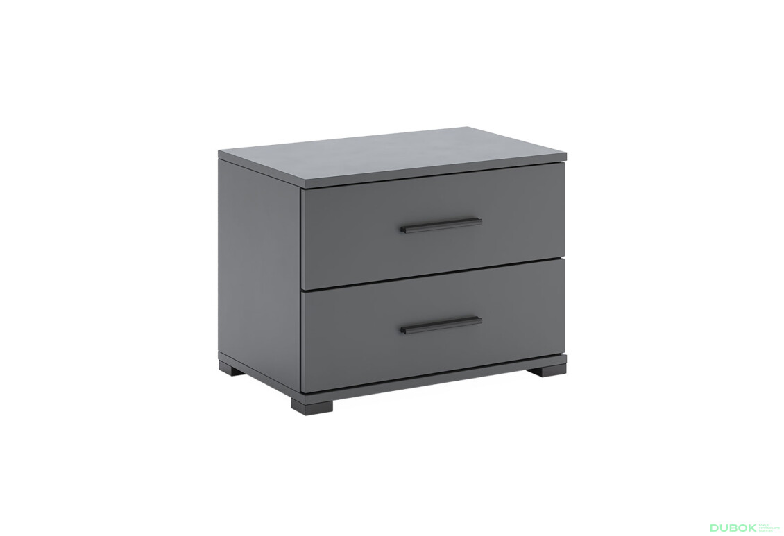 Noční stolek 2š, grafit Dominika - Fotografie 3 Fotografie 3 - Noční stolek 2š, grafit Dominika
