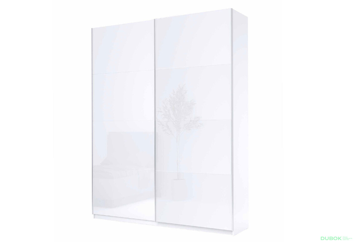 Skříň s posuvnými dveřmi 2,0x2,4m (Dveře Lesklé Bílé), série N Family