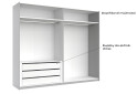 Fotografie 9 - Skříň-šatna 2,5x2,1m (Dveře Lesklé Bílé), série N Family