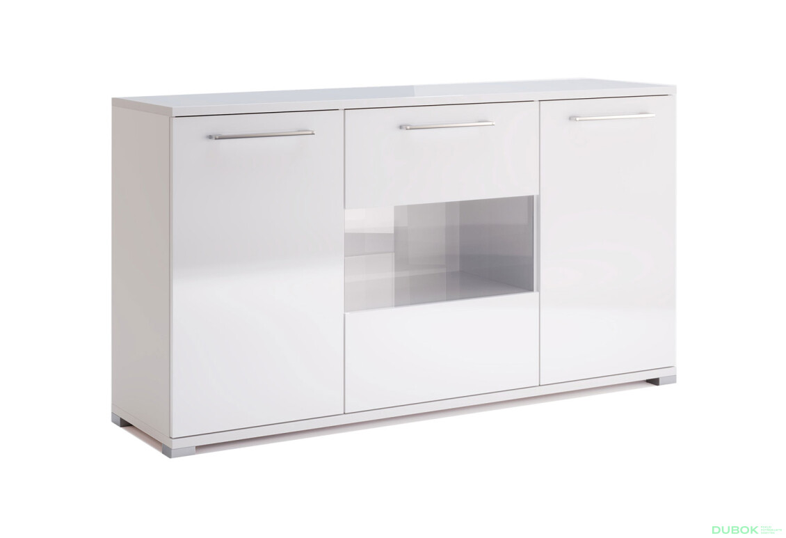 Komoda 3dv bílý lesk Family - Fotografie 1 Fotografie 1 - Komoda 3dv bílý lesk Family