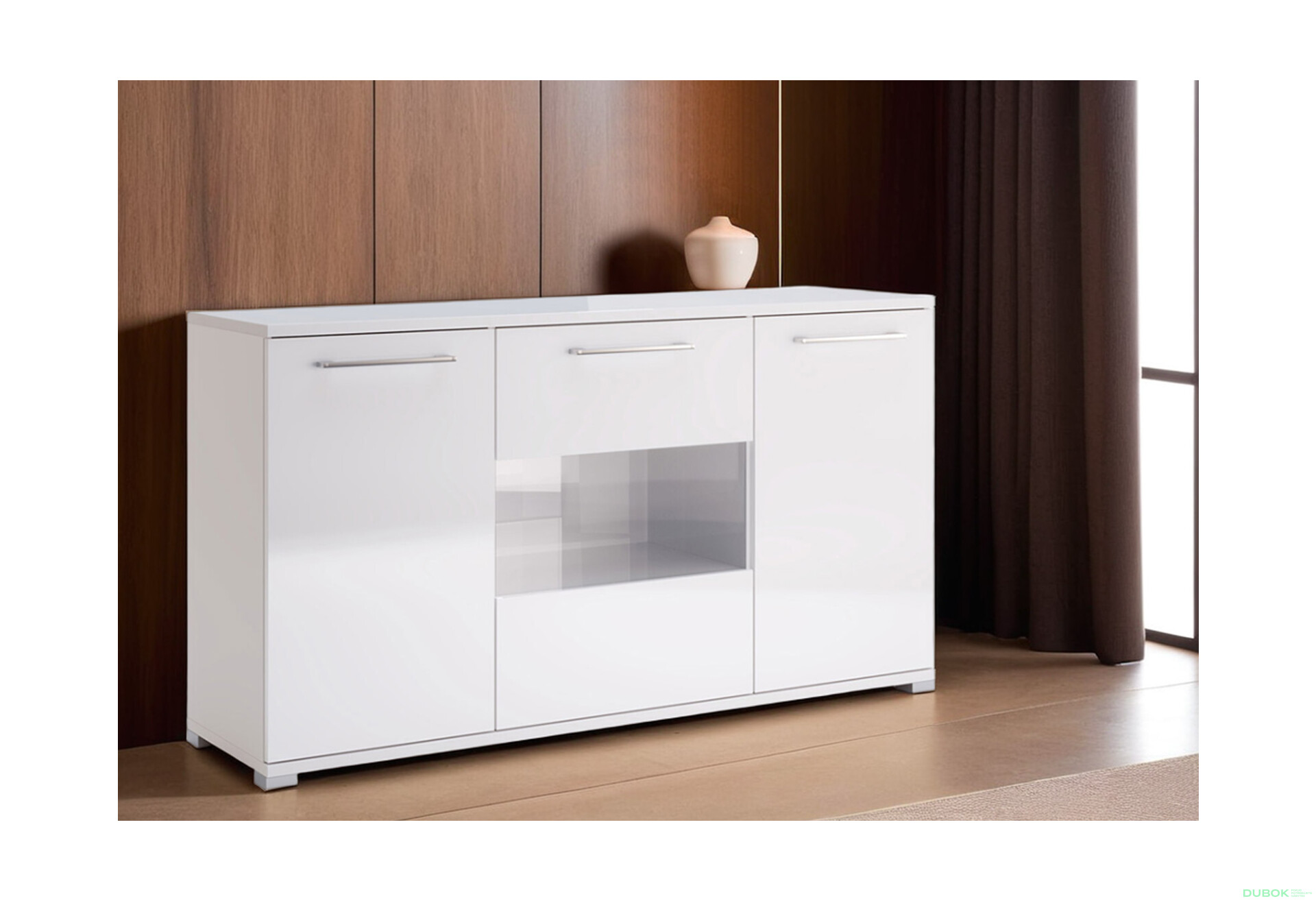 Komoda 3dv bílý lesk Family - Fotografie 2 Fotografie 2 - Komoda 3dv bílý lesk Family