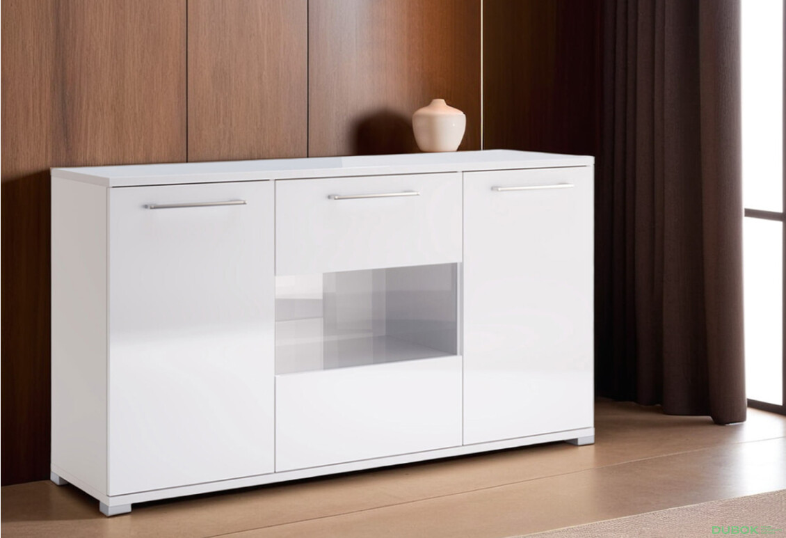 Komoda 3dv bílý lesk Family - Fotografie 2 Fotografie 2 - Komoda 3dv bílý lesk Family