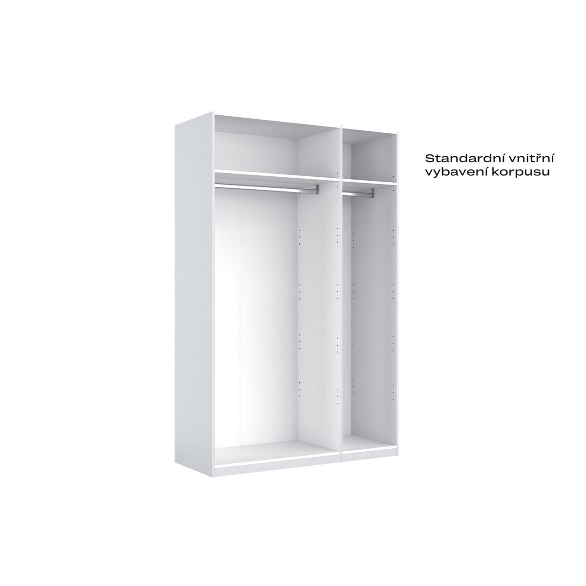 

Skříň 3dv se zrcadlem, série N bílá Family