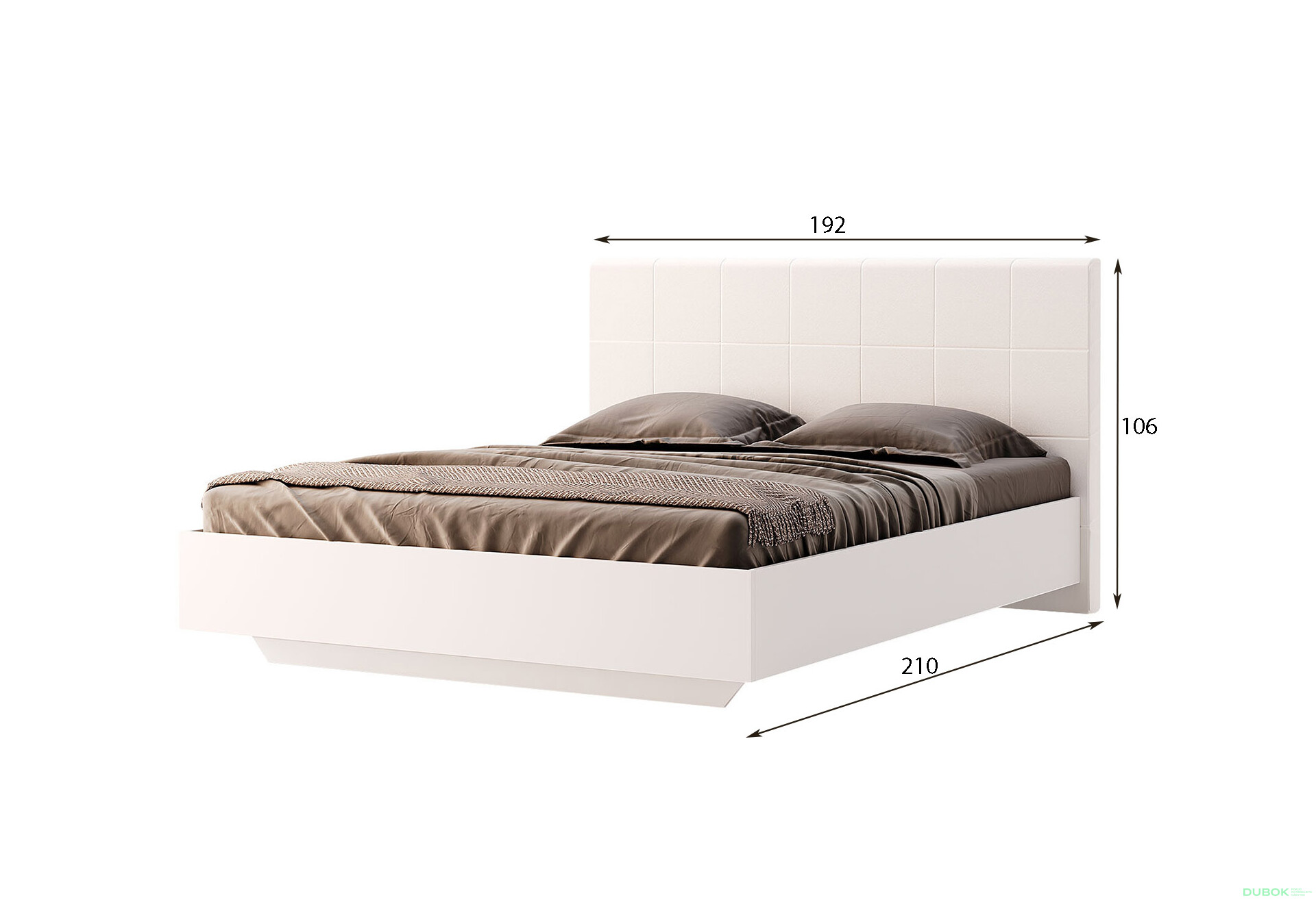 Postel 1,8x2,0 bílý lesk Family - Fotografie 3 Fotografie 3 - Postel 1,8x2,0 bílý lesk Family