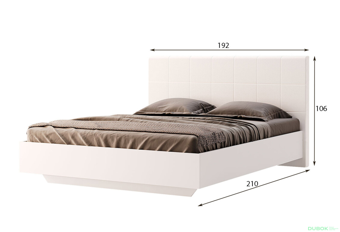 Postel 1,8x2,0 bílý lesk Family - Fotografie 3 Fotografie 3 - Postel 1,8x2,0 bílý lesk Family