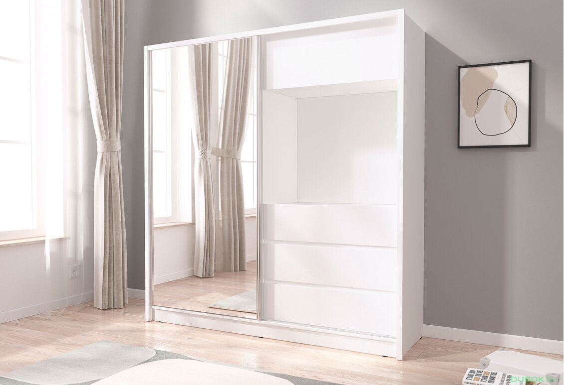 Fotografie 3 - Skříň TV 200 se zrcadlem bílý