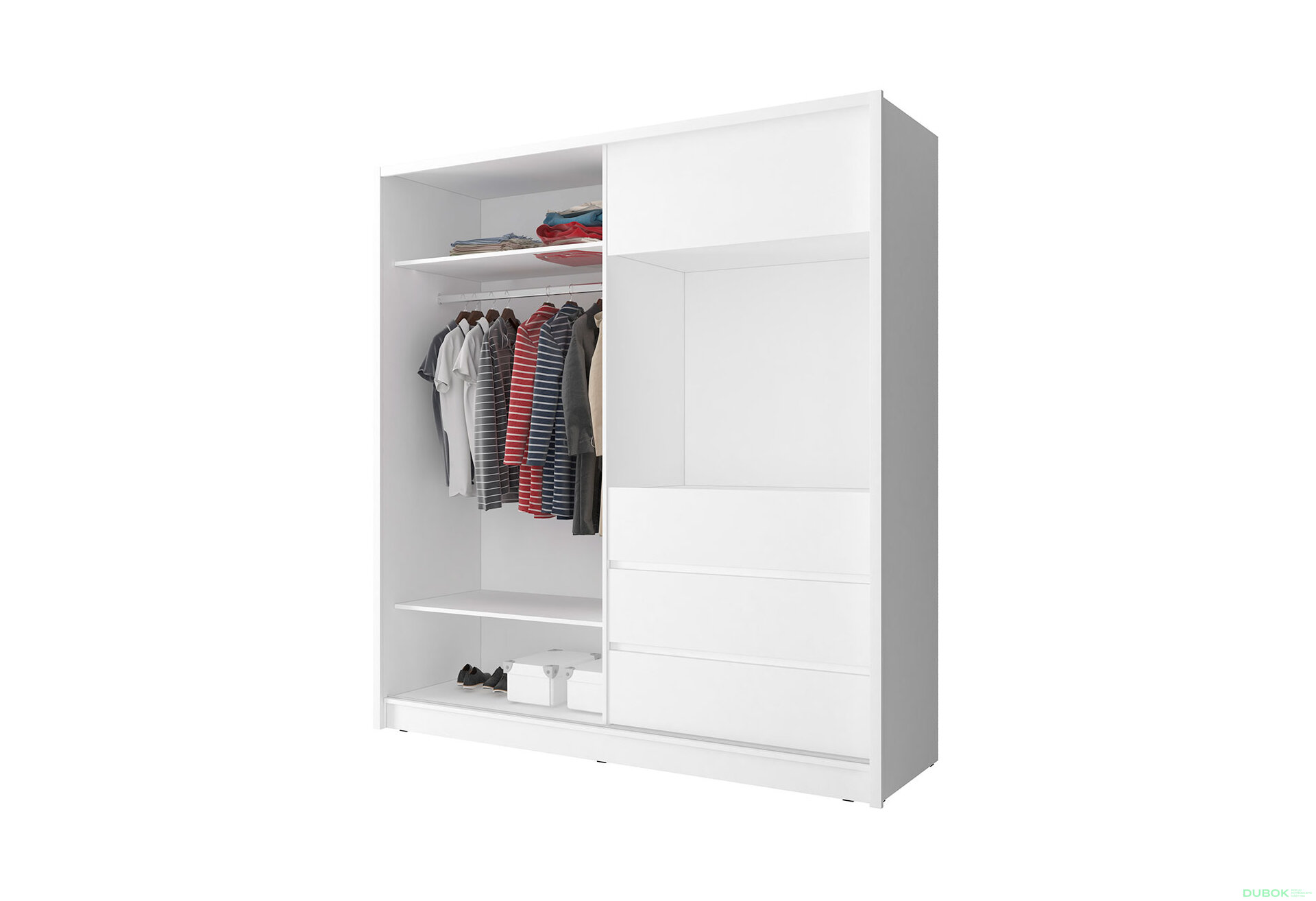 Fotografie 2 - Skříň TV 200 se zrcadlem bílý