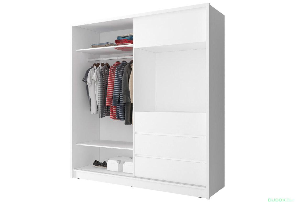 Fotografie 2 - Skříň TV 200 se zrcadlem bílý