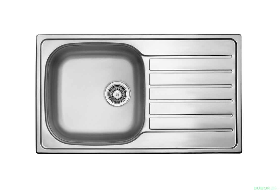 StrongSinks S1 Dřez Mohan nerez satén 860x500, s odkapem, horní montáž