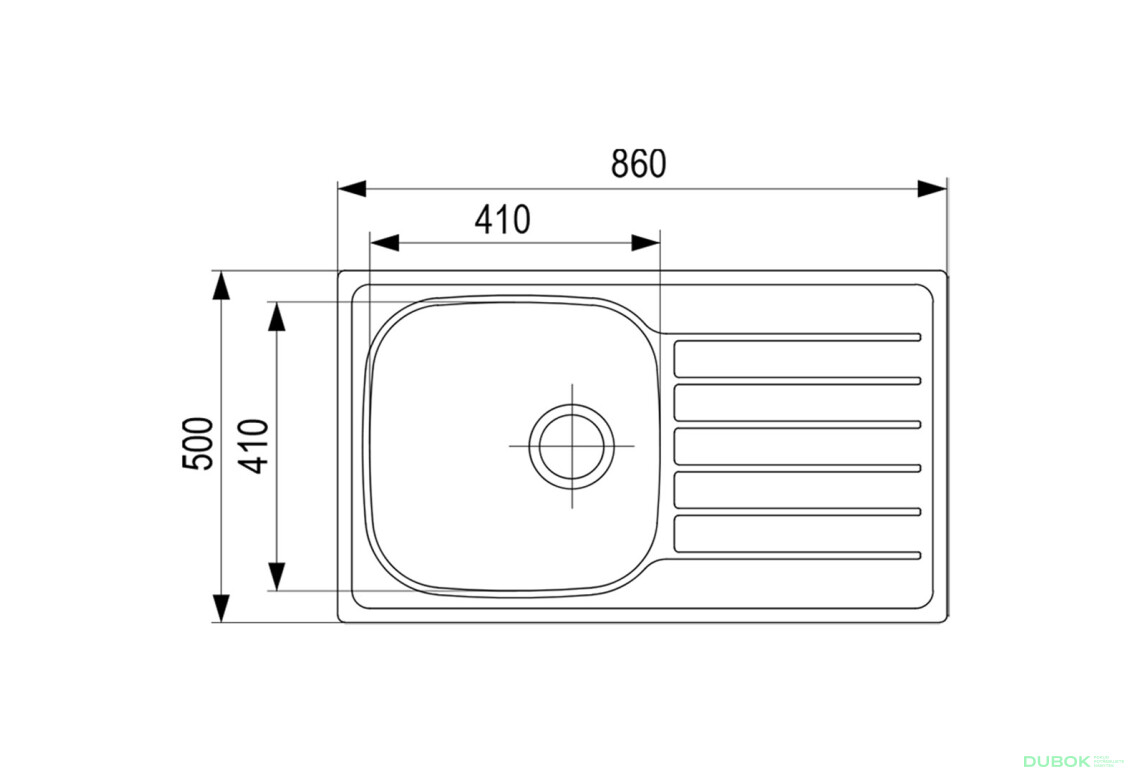 Fotografie 2 - StrongSinks S1 Dřez Mohan nerez satén 860x500, s odkapem, horní montáž