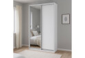 Fotografie 2 - Skříň 2D 1500x600x2400, DTD + zrcadlo, bílá