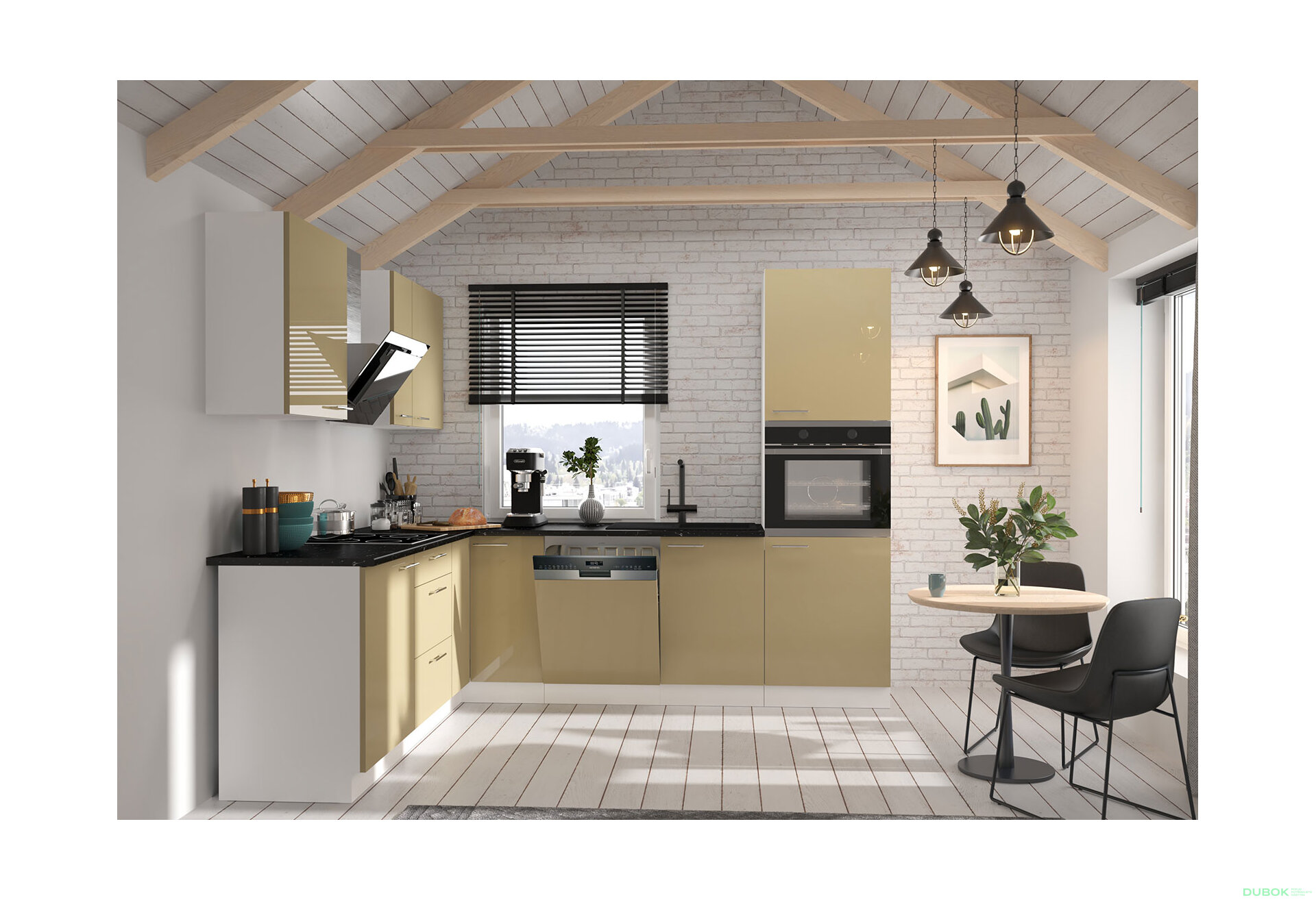 Fotografie 1 - Modulární kuchyně Lara bílý / cappuccino lesk