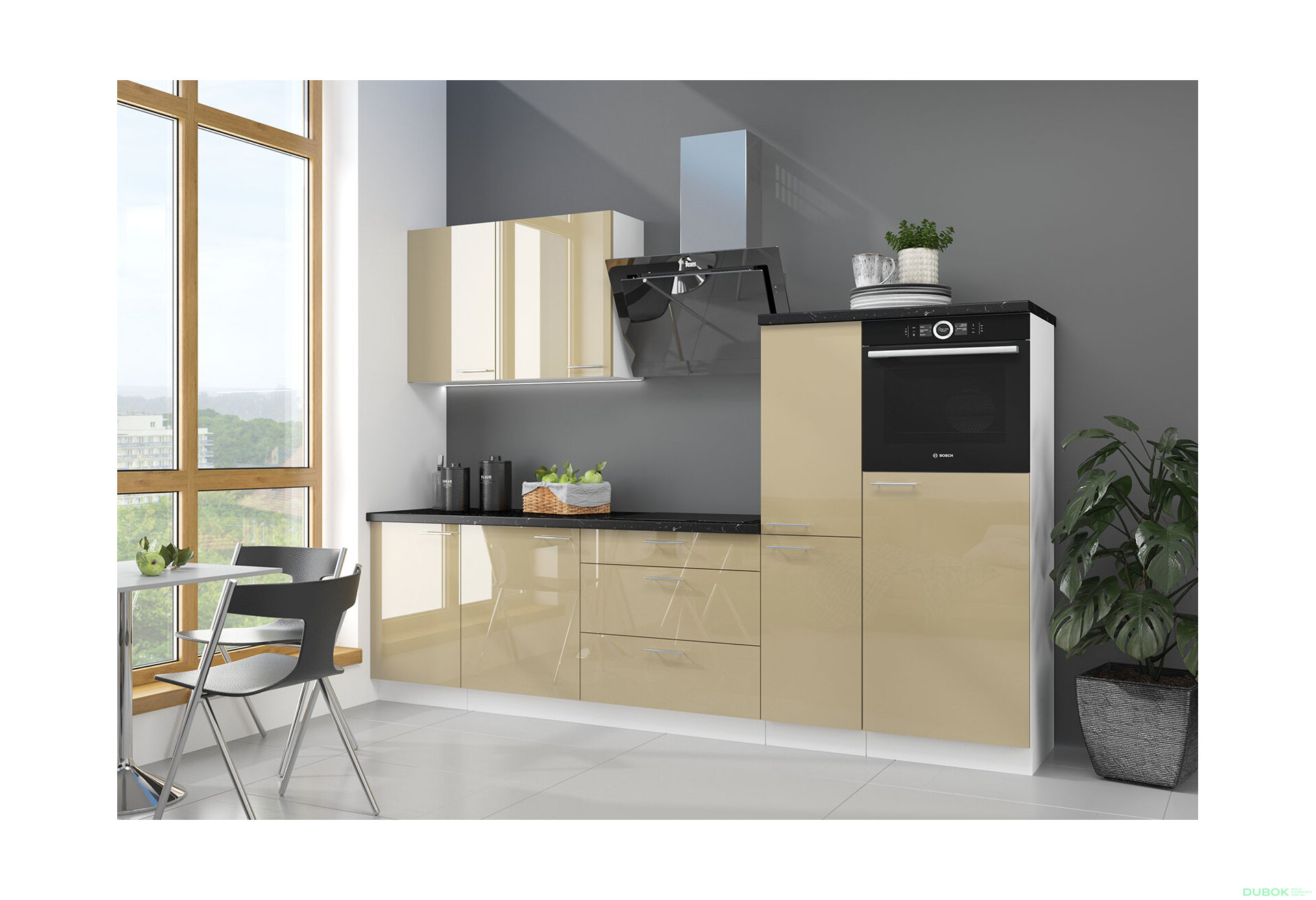 Fotografie 2 - Modulární kuchyně Lara bílý / cappuccino lesk