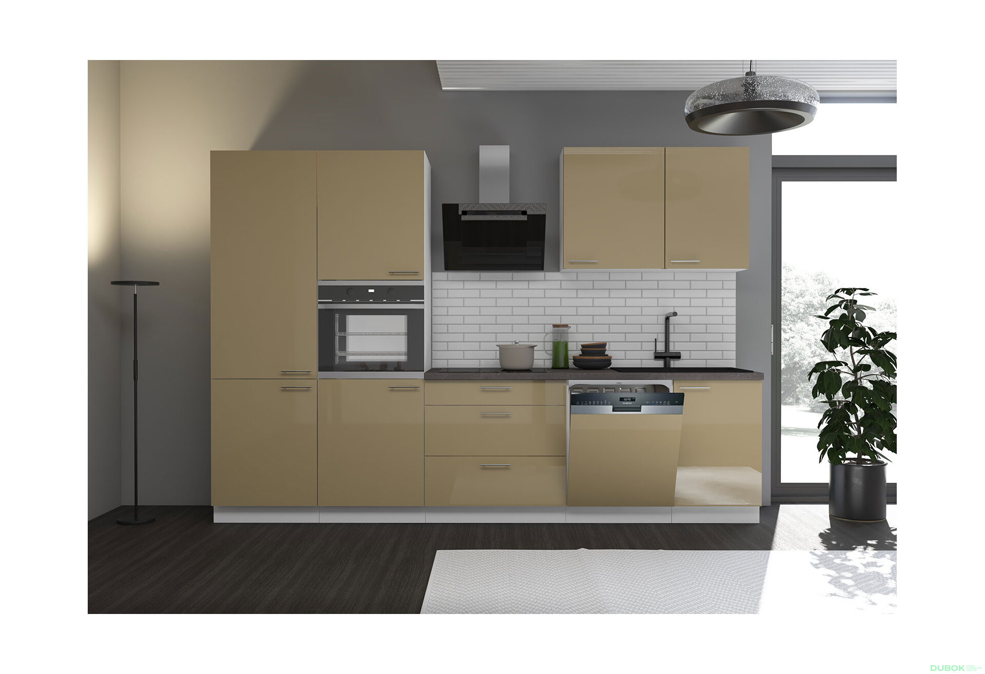 Fotografie 4 - Modulární kuchyně Lara bílý / cappuccino lesk