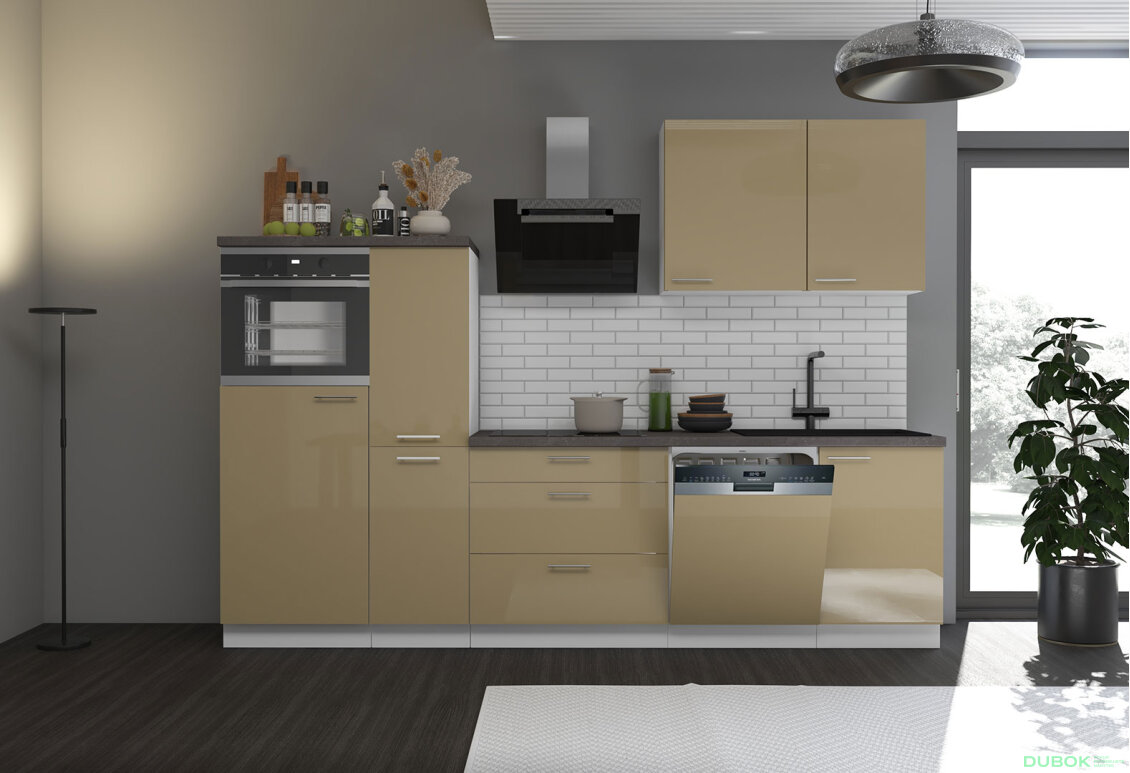 Fotografie 5 - Modulární kuchyně Lara bílý / cappuccino lesk