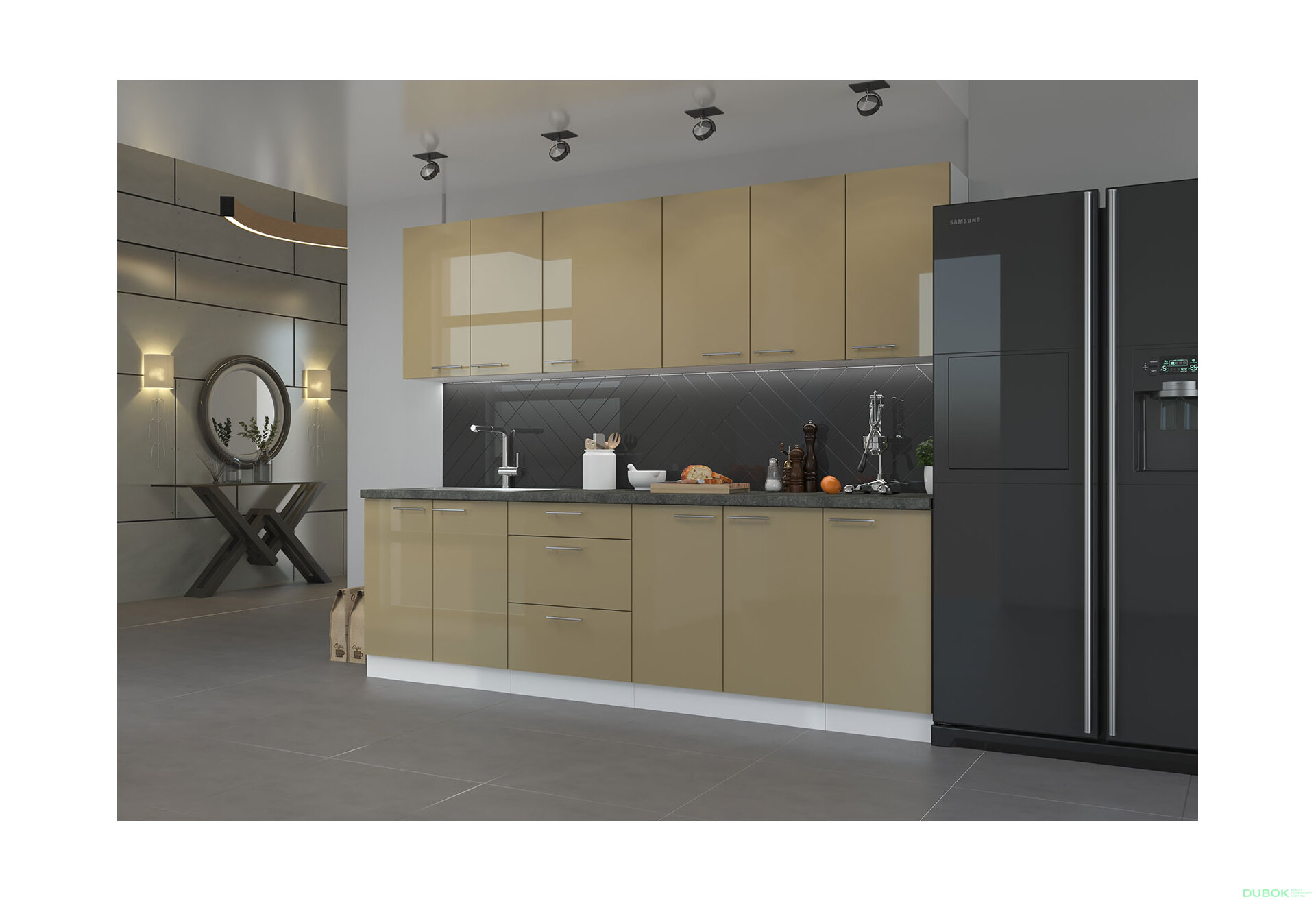 Fotografie 6 - Modulární kuchyně Lara bílý / cappuccino lesk