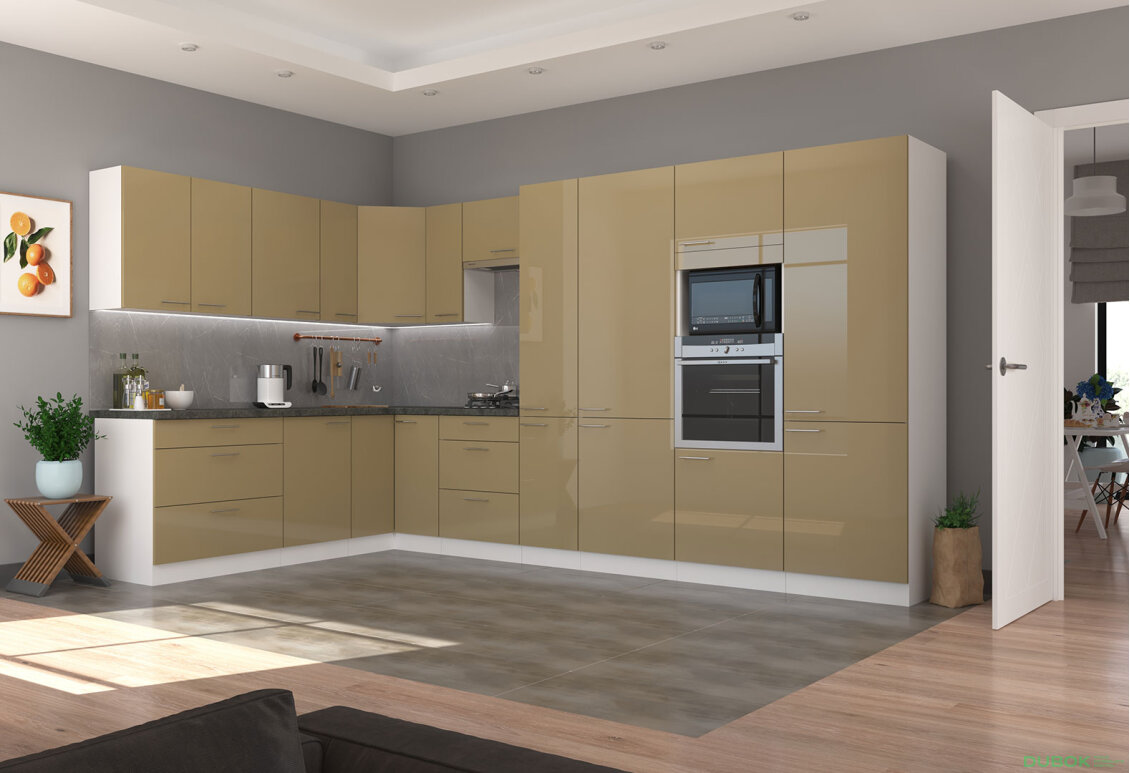 Fotografie 7 - Modulární kuchyně Lara bílý / cappuccino lesk