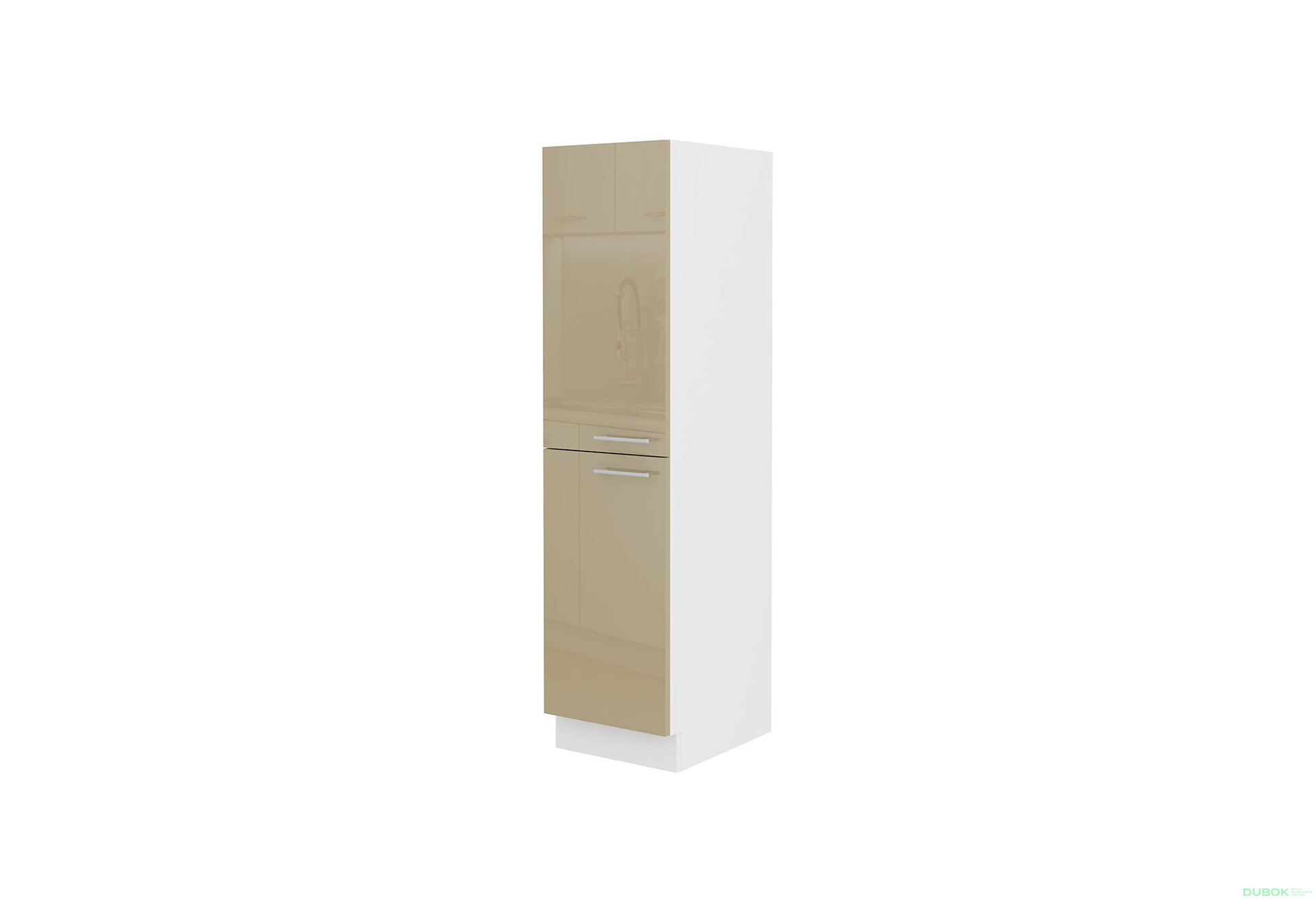 Obrázek 4751 - Kuchyňská sestava 2.8 m Lara bílý / cappuccino lesk