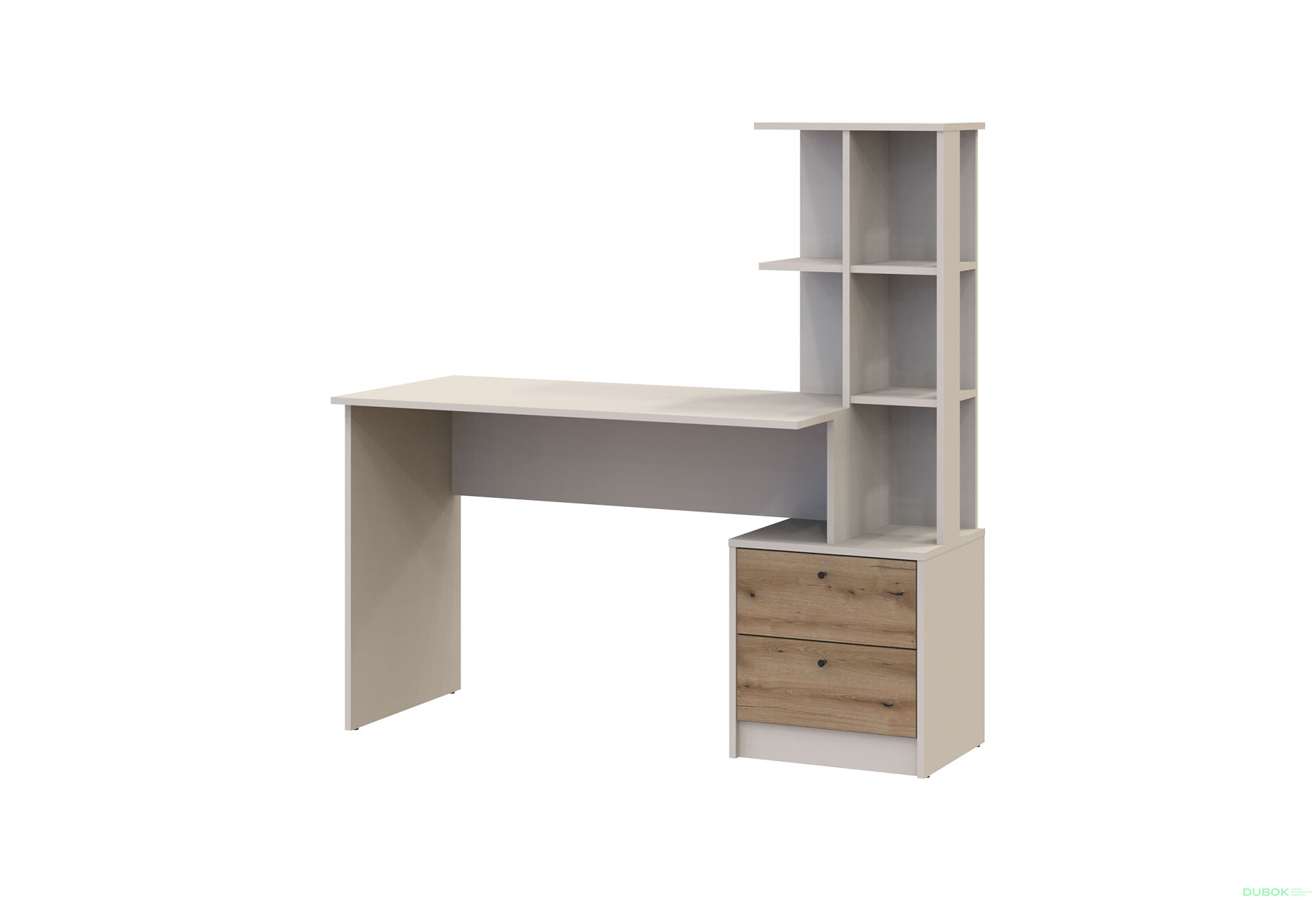 Fotografie 1 - Psací stůl T7 kašmír / dub evoke 136x55x138