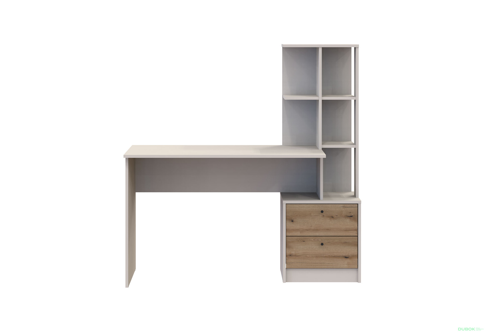 Fotografie 2 - Psací stůl T7 kašmír / dub evoke 136x55x138
